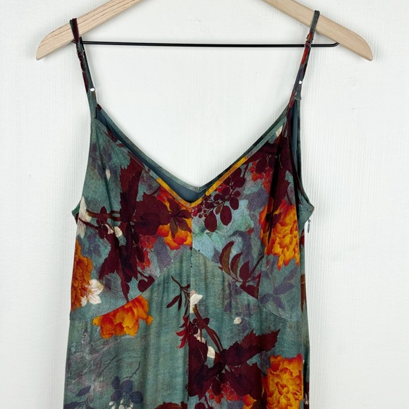 Peruvian Connection Dress Womens 12 Sundress Spaghetti Straps Floral Midi - Picture 4 of 13